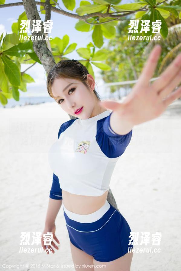 魅妍社 - FoxYini孟狐狸海边写真合集：这满屏的阳光与腹肌，你敢直视吗？